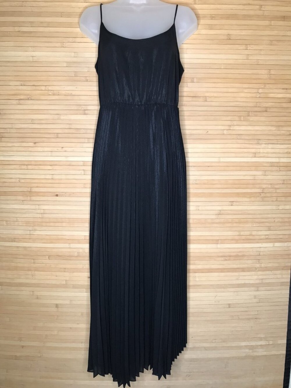All Saints Elara Sz Large Pleated lined high waisted little black dress pleats - Picture 3 of 9